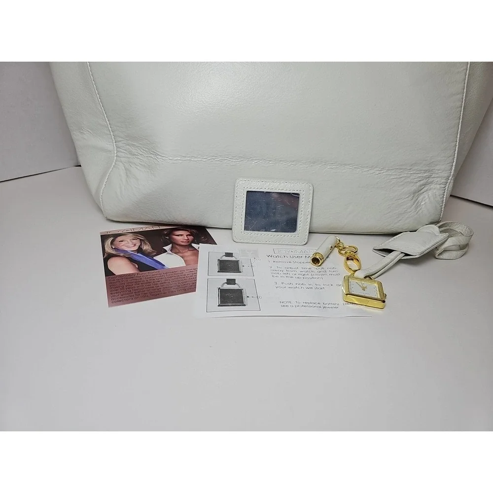 JOY &‎ IMAN Genuine Leather Satchel Tote Purse Hand Shoulder Bag